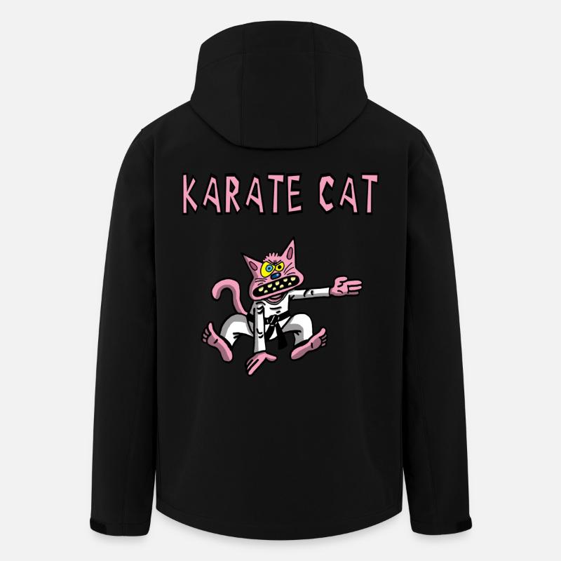 Karate and pink cat - Men’s Recycled Softshell Jacket by Stanley/Stella - black