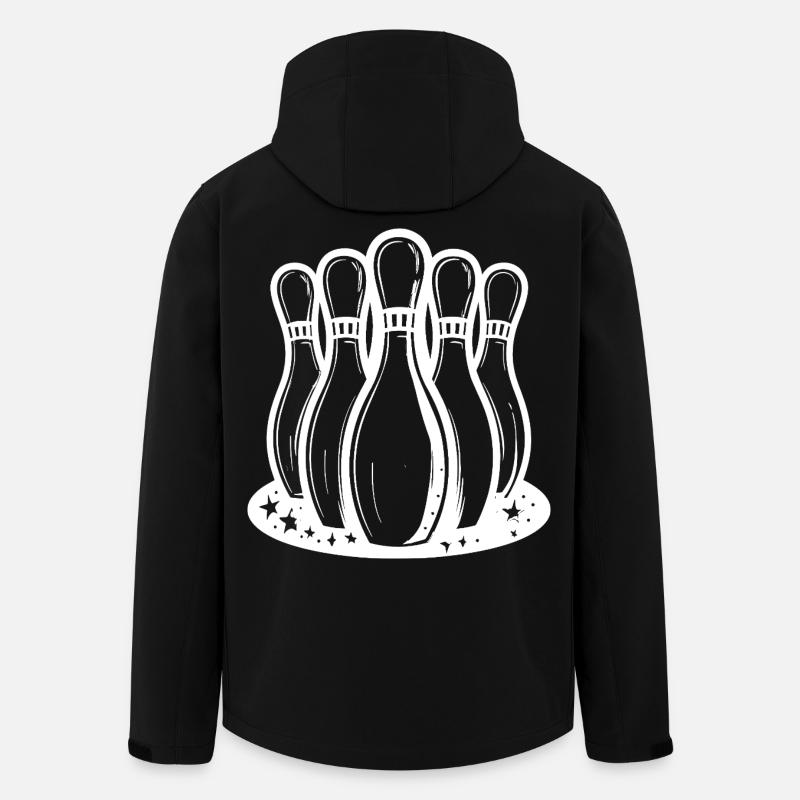 Bowling Pins Cartoon Style - Men’s Recycled Softshell Jacket by Stanley/Stella - black