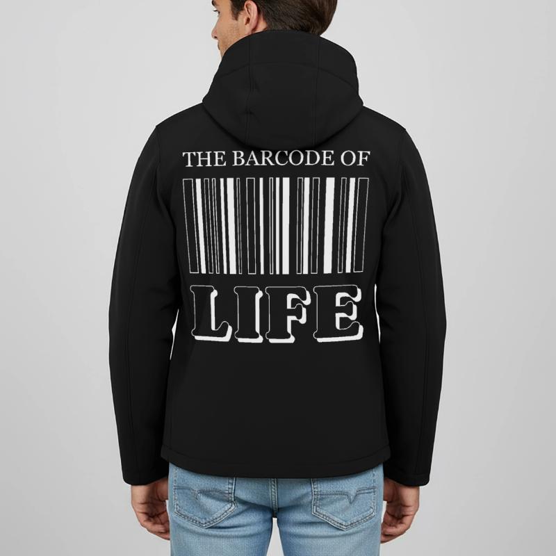 Le code-barres de la vie / Der Strichcode des Lebens Veste softshell homme en polyester recyclé Stanley/Stella