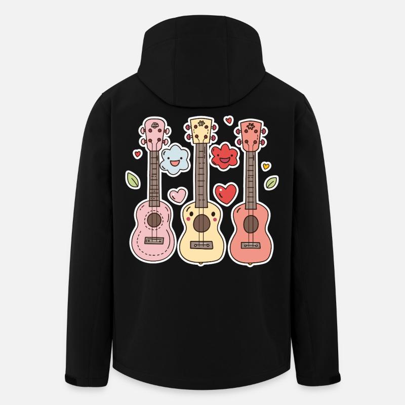 Ukulele Cartoon-Stil - Recycelte Männer Softshell-Jacke von Stanley/Stella - Schwarz