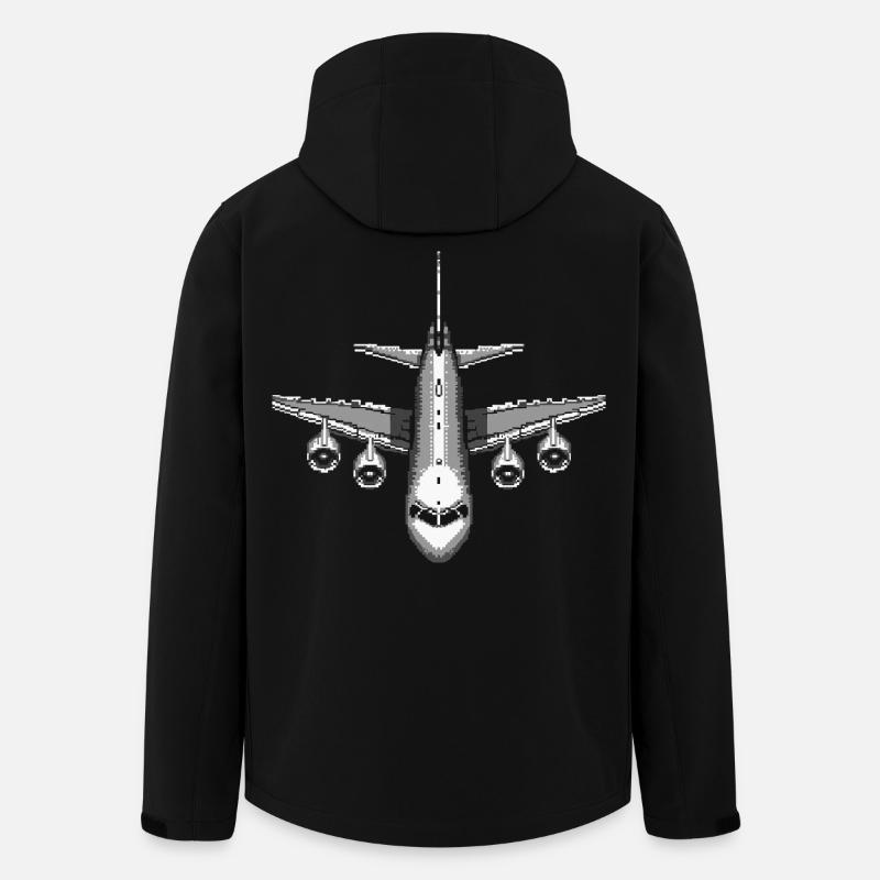 Flugzeug Pixel Kunst - Recycelte Männer Softshell-Jacke von Stanley/Stella - Schwarz