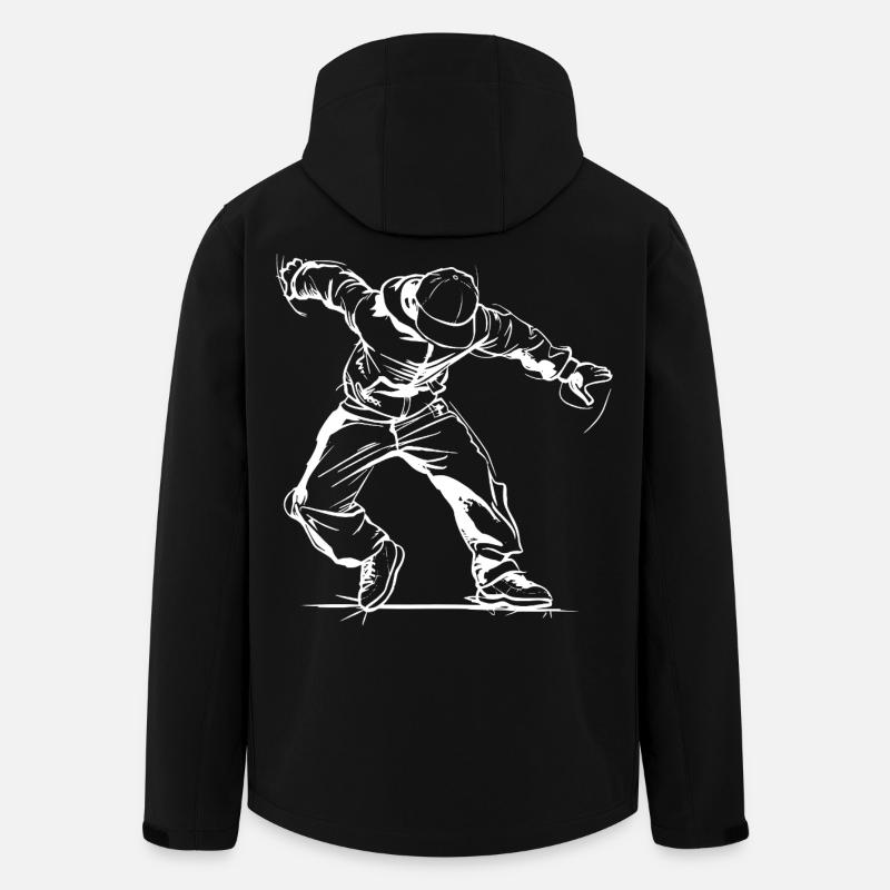 Breakdancer Sketch - Men’s Recycled Softshell Jacket by Stanley/Stella - black