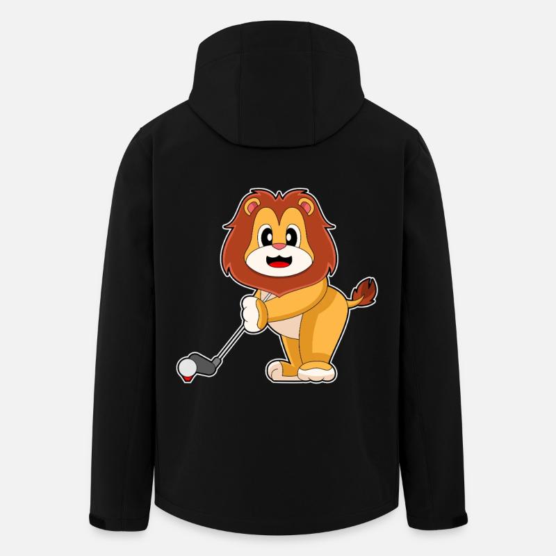 Löwe Golf Golfschläger - Recycelte Männer Softshell-Jacke von Stanley/Stella - Schwarz