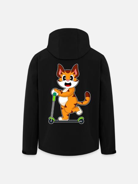 Tiger Scooter - Men’s Recycled Softshell Jacket by Stanley/Stella - black