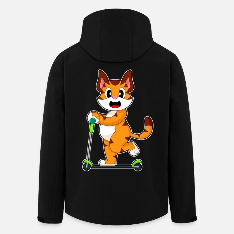 Tiger Scooter - Recycelte Männer Softshell-Jacke von Stanley/Stella - Schwarz