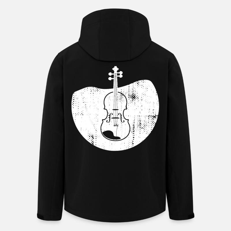 Violin Drawing - Men’s Recycled Softshell Jacket by Stanley/Stella - black