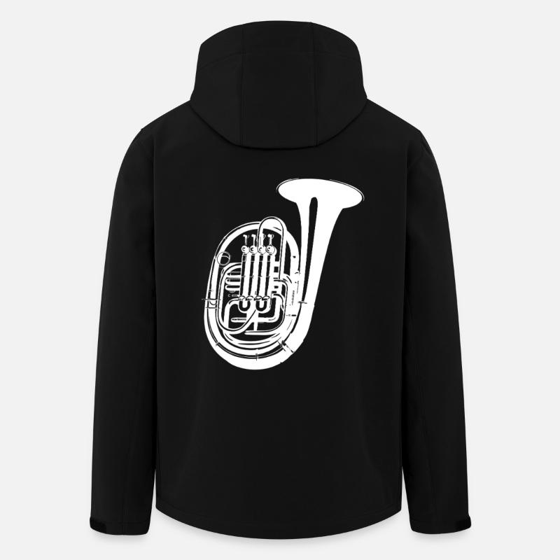 Dessin de tuba - Veste softshell homme en polyester recyclé Stanley/Stella - noir