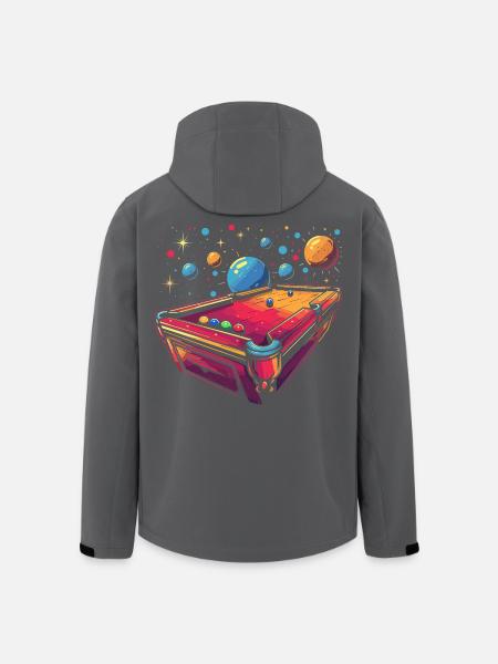 Billard Cartoon Stil - Recycelte Männer Softshell-Jacke von Stanley/Stella - Schwarz