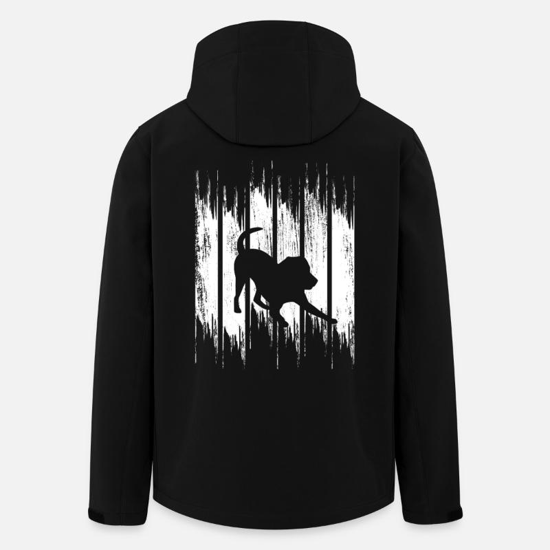 Hund - Recycelte Männer Softshell-Jacke von Stanley/Stella - Schwarz