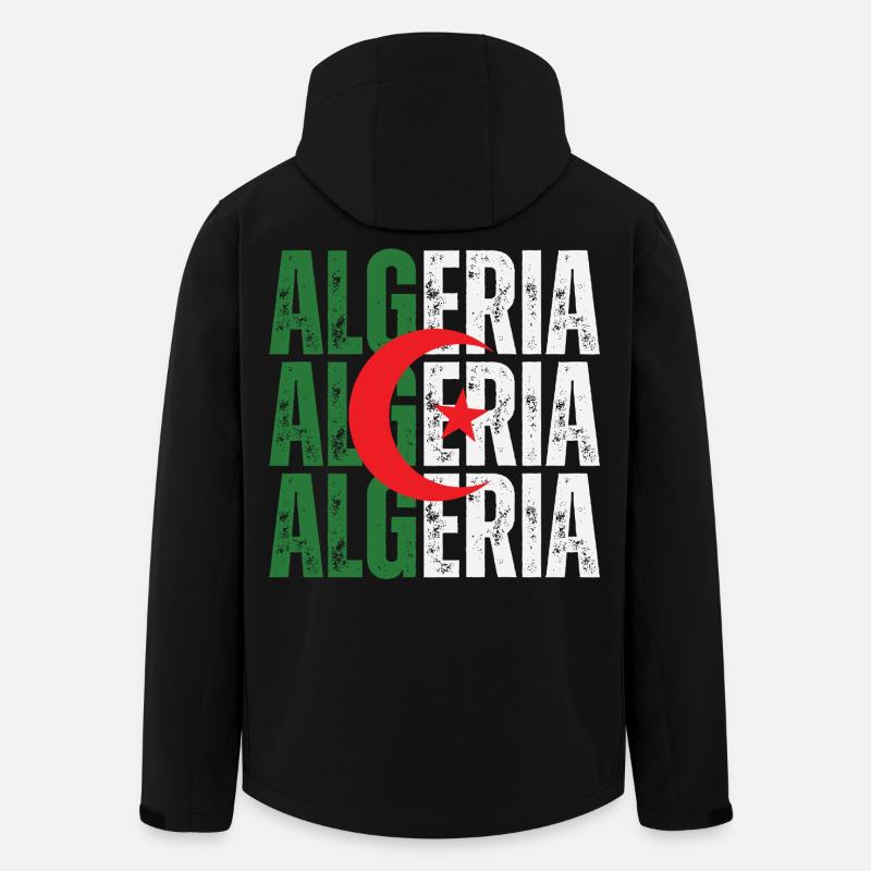 Drapeau algérien, fierté algérienne - Veste softshell homme en polyester recyclé Stanley/Stella - noir