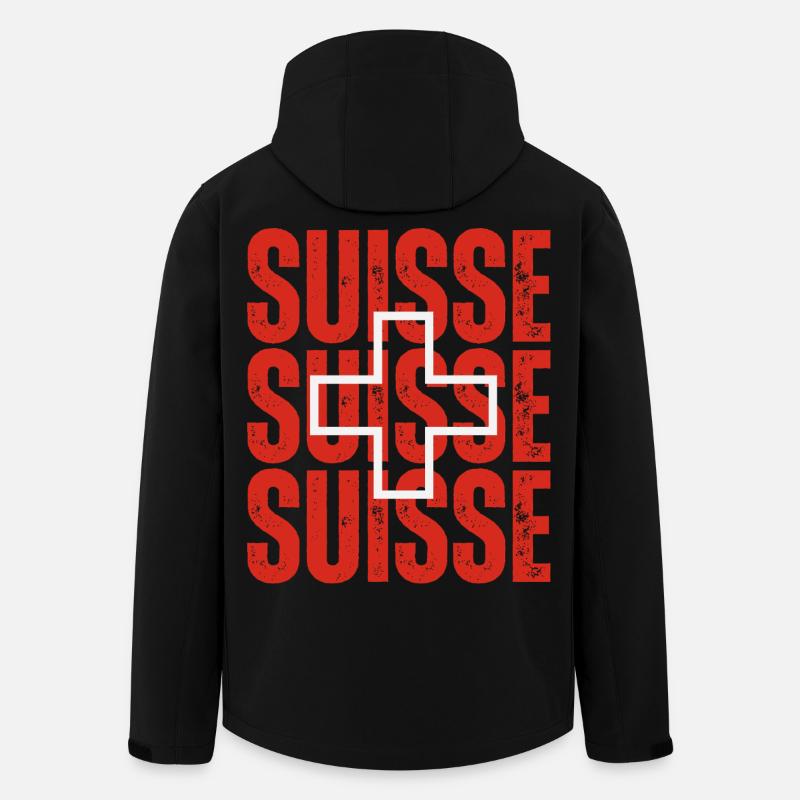 Flagge der Schweiz, Schweizer Stolz - Recycelte Männer Softshell-Jacke von Stanley/Stella - Schwarz