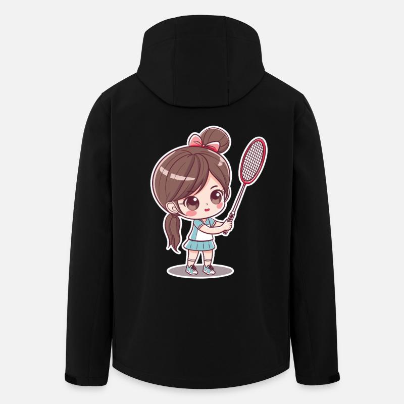 Badminton player comic - Men’s Recycled Softshell Jacket by Stanley/Stella - black