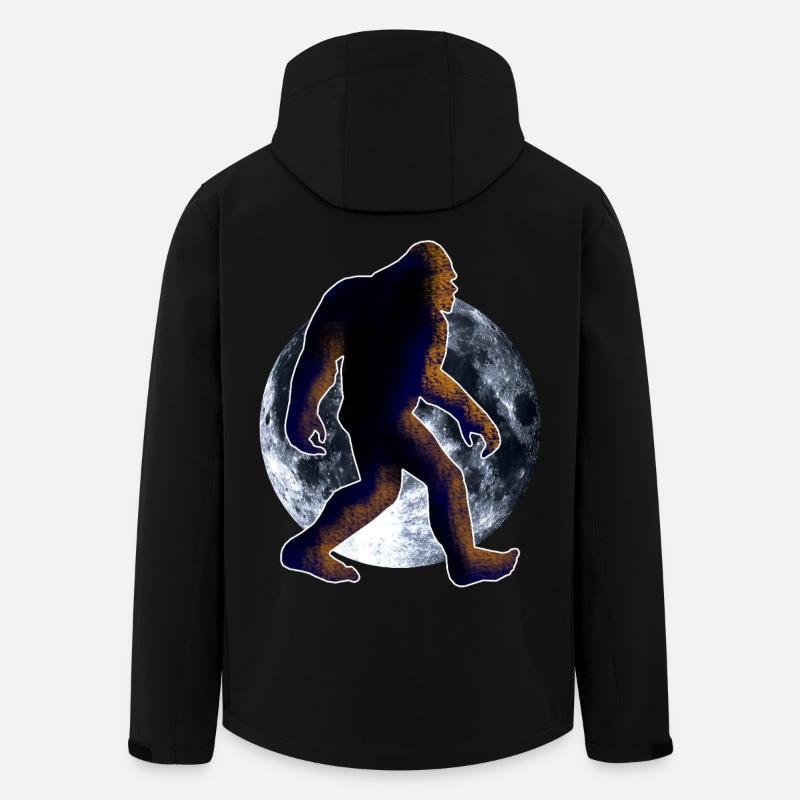 Bigfoot, Sasquatch et lune - Veste softshell homme en polyester recyclé Stanley/Stella - noir