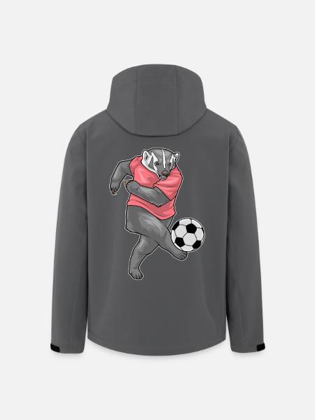 Badger Soccer Player Soccer - Men’s Recycled Softshell Jacket by Stanley/Stella - black