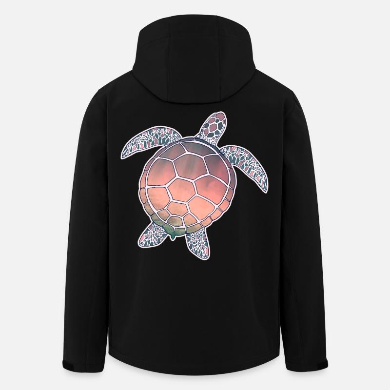 Tortue marine - Veste softshell homme en polyester recyclé Stanley/Stella - noir