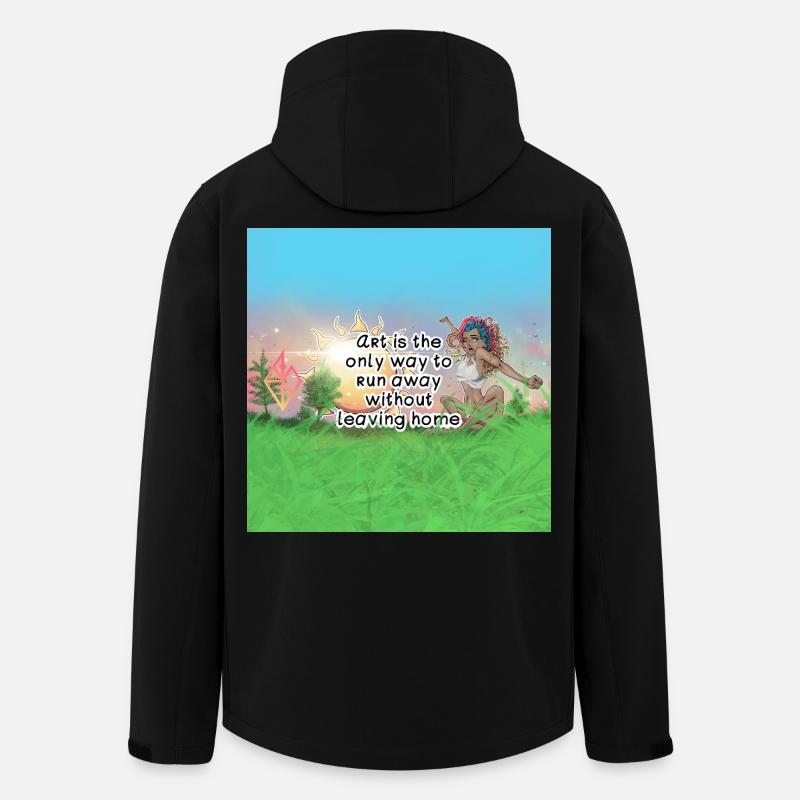 Kunst als Flucht Inspirierendes Design - Recycelte Männer Softshell-Jacke von Stanley/Stella - Schwarz