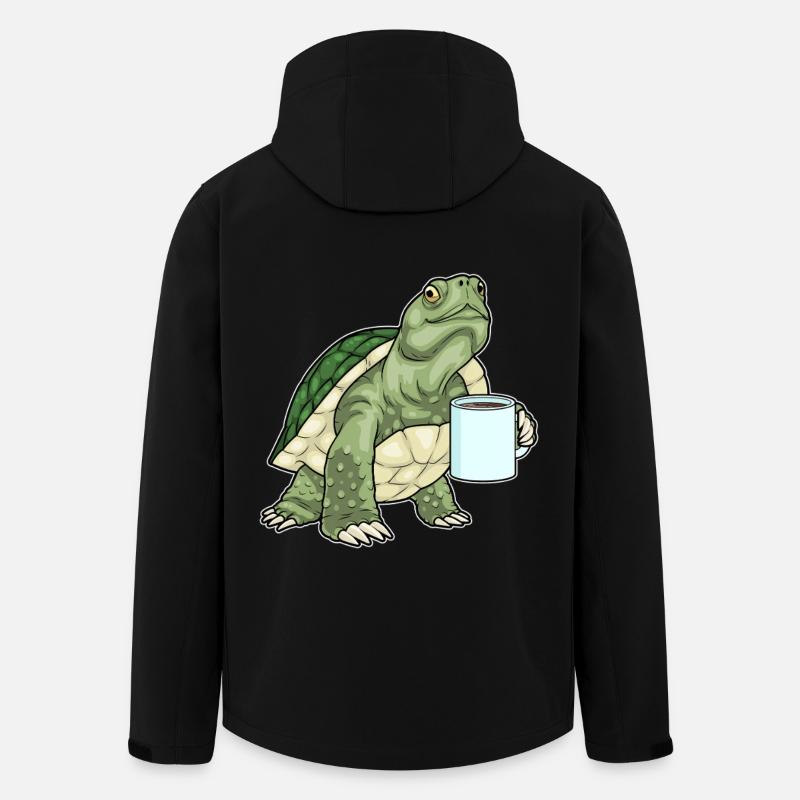 Turtle Coffee Mug - Men’s Recycled Softshell Jacket by Stanley/Stella - black