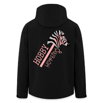 HOBBY HORSING PFERDE - ZEBRA - Recycelte Männer Softshell-Jacke von Stanley/Stella - Schwarz - Hinten - AI Model Male 185 light (185cm)