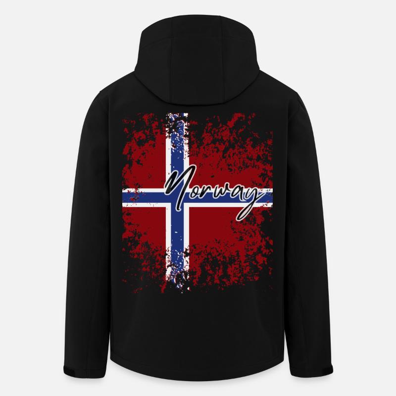Norwegian Pride, ich liebe Norwegen - Recycelte Männer Softshell-Jacke von Stanley/Stella - Schwarz