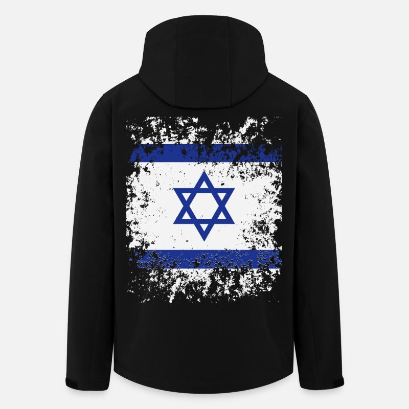 Fierté israélienne, drapeau d’Israël - Veste softshell homme en polyester recyclé Stanley/Stella - noir