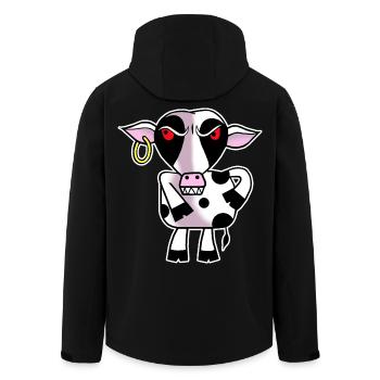 Angry cow - Men’s Recycled Softshell Jacket by Stanley/Stella - black - Back - AI Model Male 185 light (185cm)
