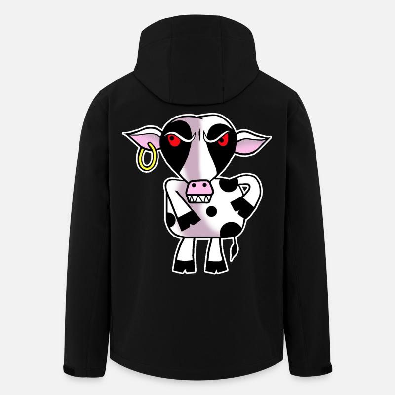 Vache en colère - Veste softshell homme en polyester recyclé Stanley/Stella - noir