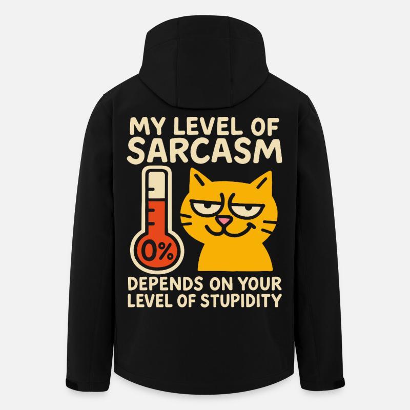 Sassy Cat Sarcasm Graphic Tee - Men’s Recycled Softshell Jacket by Stanley/Stella - black