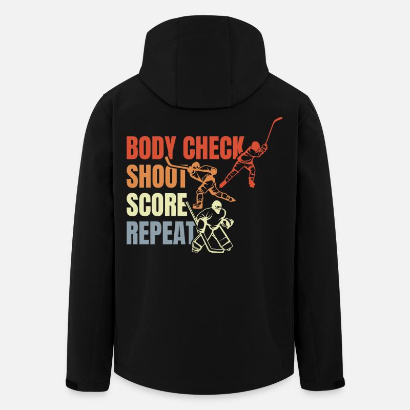 Le dicton du hockey sur glace - Veste softshell homme en polyester recyclé Stanley/Stella - noir