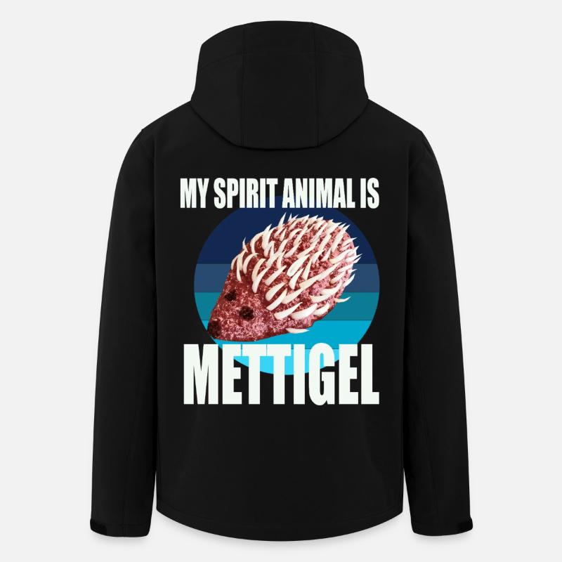 Mein Krafttier ist Mettigel - Recycelte Männer Softshell-Jacke von Stanley/Stella - Schwarz