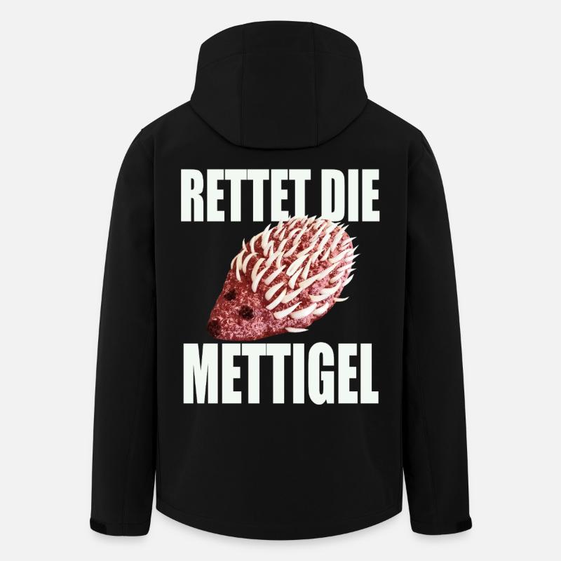 Rettet die Mettigel - Recycelte Männer Softshell-Jacke von Stanley/Stella - Schwarz