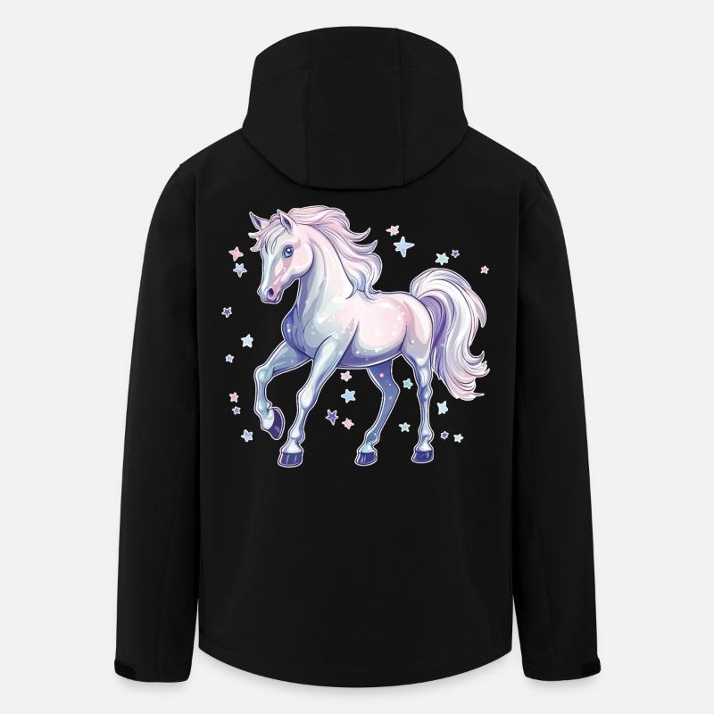 Cheval avec des étoiles - Veste softshell homme en polyester recyclé Stanley/Stella - noir