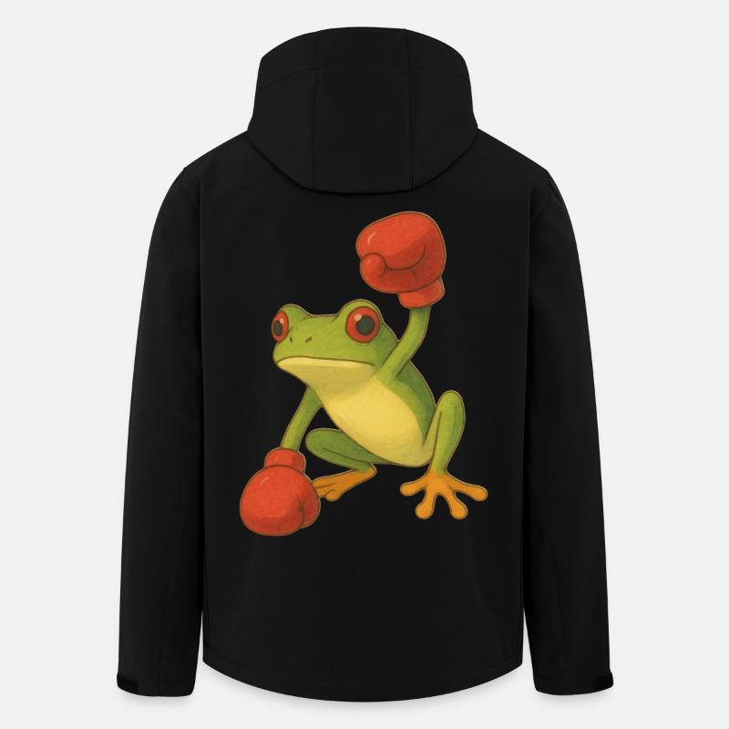 Frosch mit Boxhandschuhen - Recycelte Männer Softshell-Jacke von Stanley/Stella - Schwarz