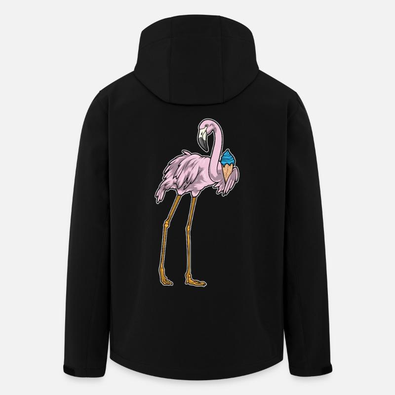 Flamingo Waffle Cream - Men’s Recycled Softshell Jacket by Stanley/Stella - black