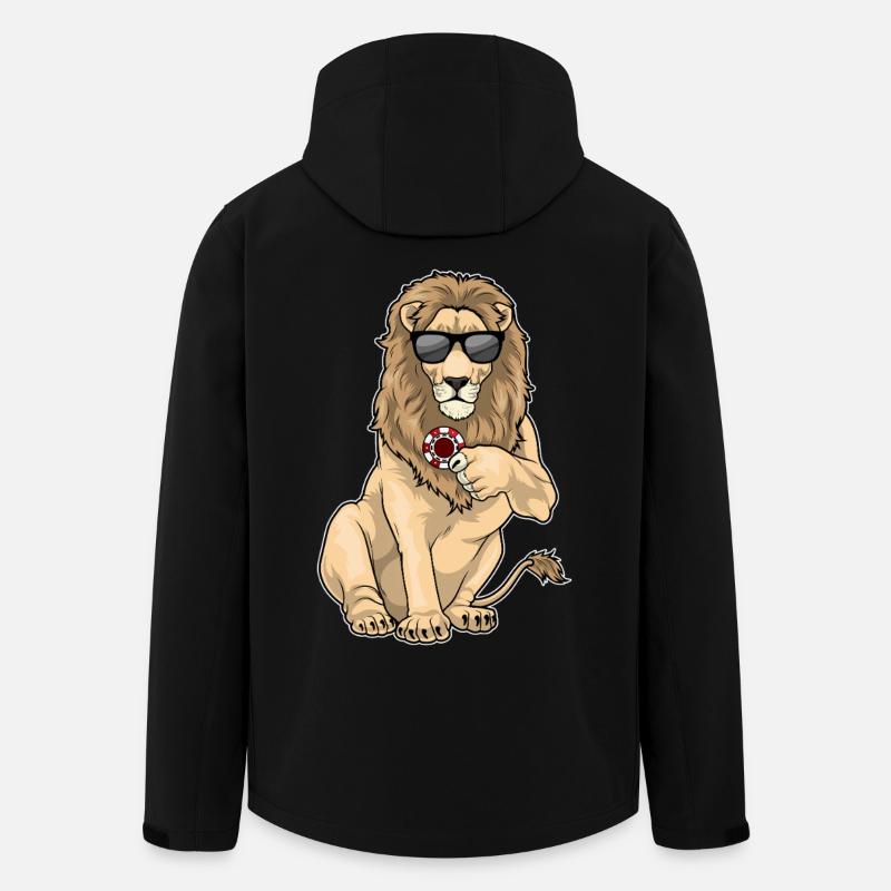 Löwe Poker Pokerchips - Recycelte Männer Softshell-Jacke von Stanley/Stella - Schwarz