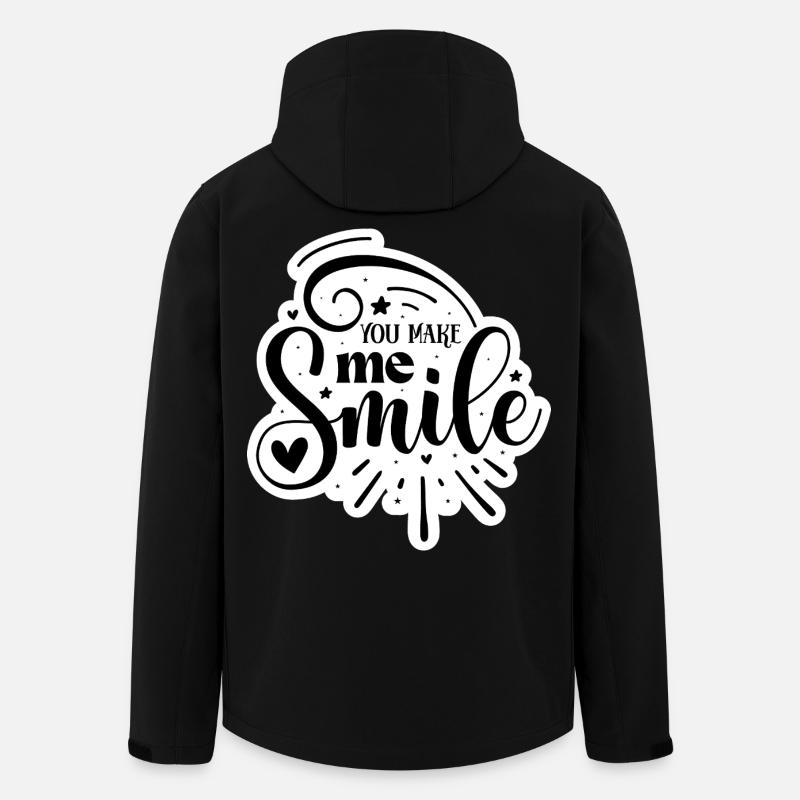You Make Me Smile - Men’s Recycled Softshell Jacket by Stanley/Stella - black