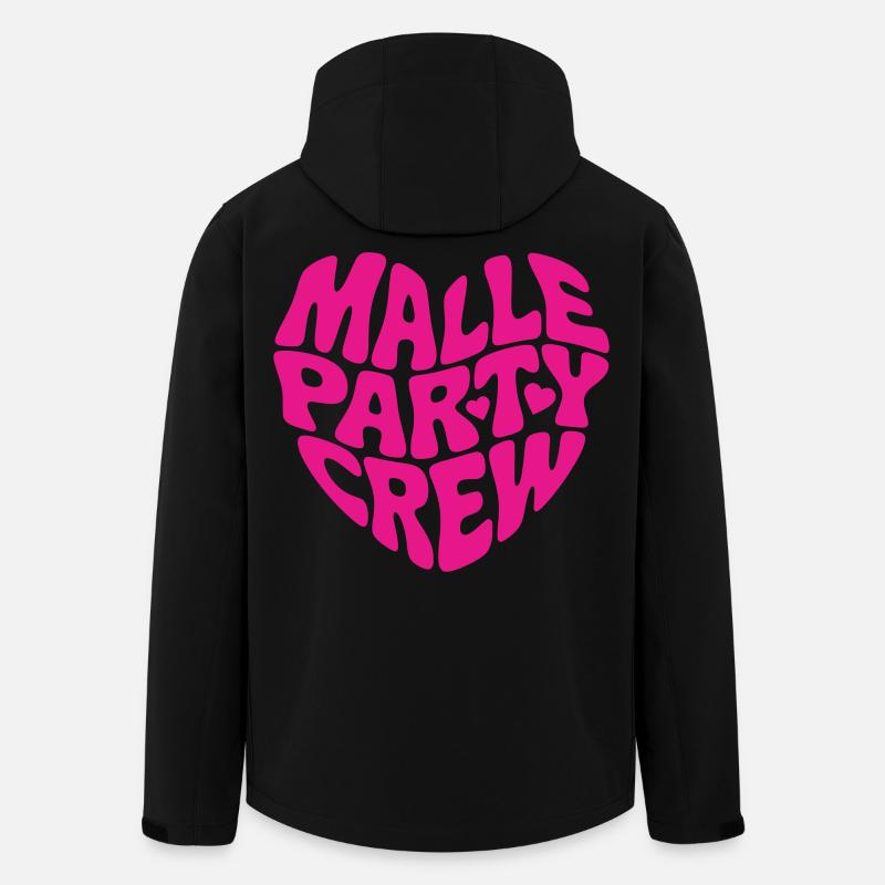 Malle Party Crew - Recycelte Männer Softshell-Jacke von Stanley/Stella - Schwarz
