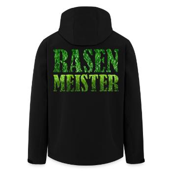 Rasenmeister Rasen mähen Garten Platzwart Fußball - Recycelte Männer Softshell-Jacke von Stanley/Stella - Schwarz - Hinten - AI Model Male 185 light (185cm)