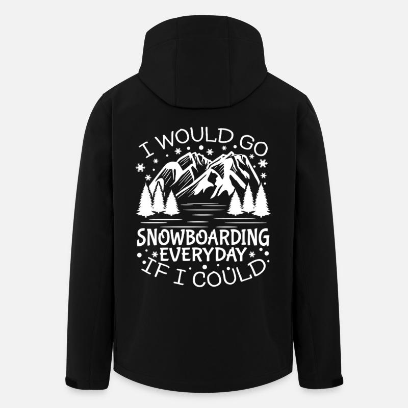 Snowboarding Everyday - Recycelte Männer Softshell-Jacke von Stanley/Stella - Schwarz