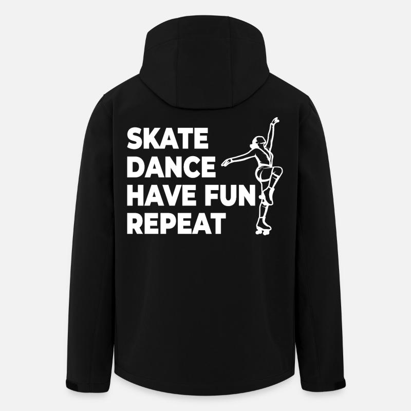 Skate Dance Have Fun Repeat - Men’s Recycled Softshell Jacket by Stanley/Stella - black