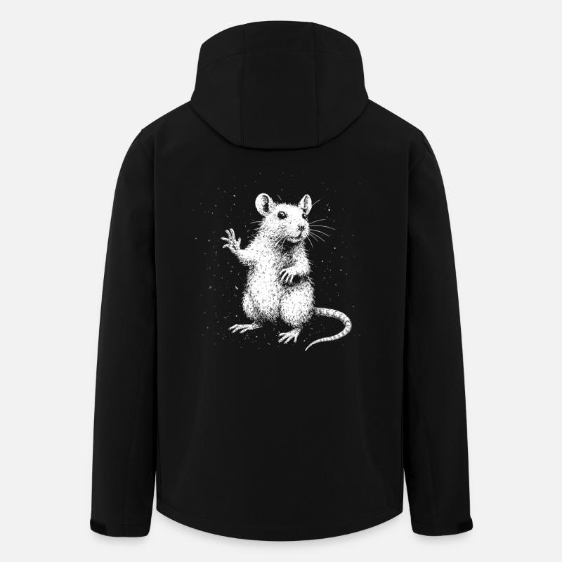 Freche Ratte mit Stil - Recycelte Männer Softshell-Jacke von Stanley/Stella - Schwarz