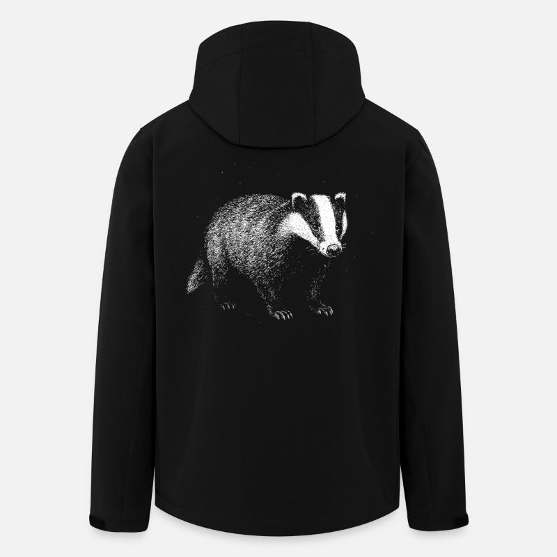 Dachs - Recycelte Männer Softshell-Jacke von Stanley/Stella - Schwarz