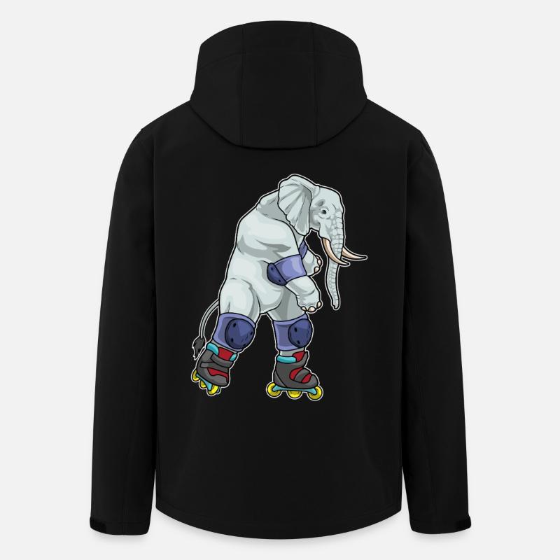 Elefant Inline skating Inline skates - Recycelte Männer Softshell-Jacke von Stanley/Stella - Schwarz