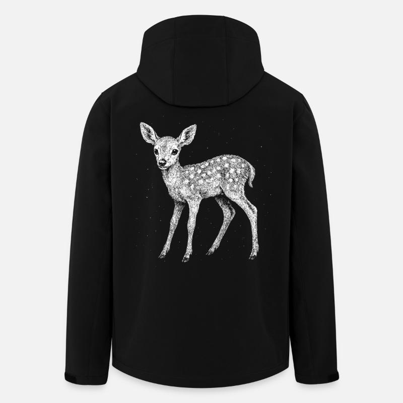 Rehkitz - Recycelte Männer Softshell-Jacke von Stanley/Stella - Schwarz