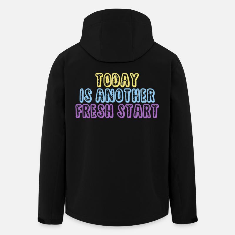 Aujourd’hui, c’est un nouveau départ - Veste softshell homme en polyester recyclé Stanley/Stella - noir