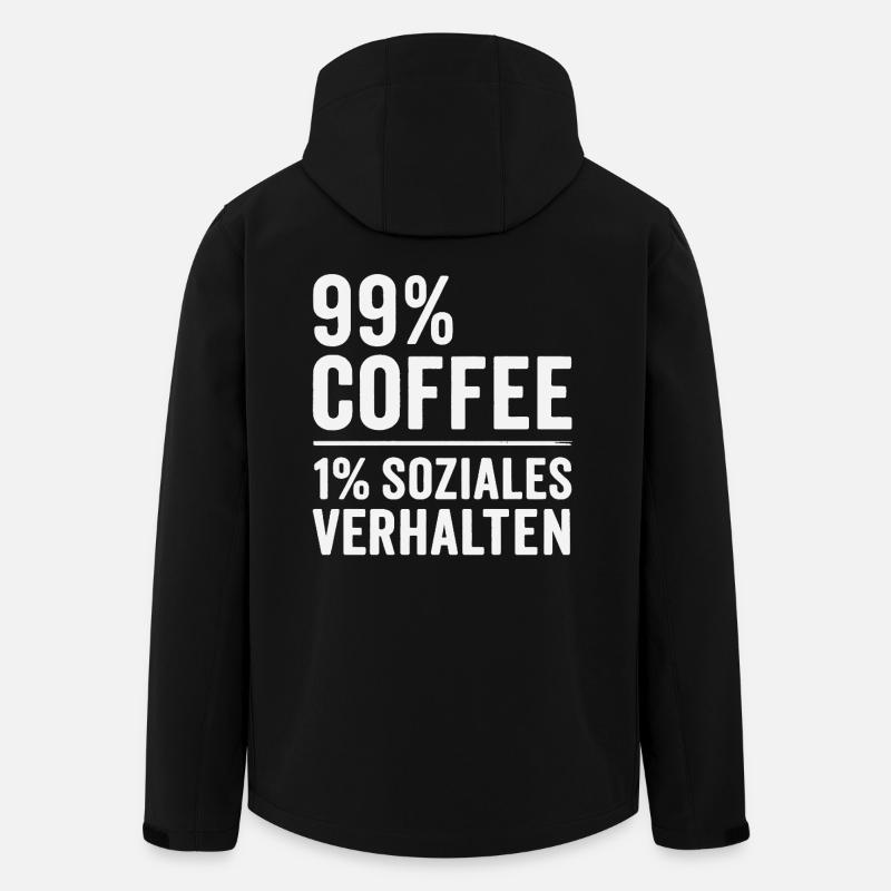 99 % Café - Veste softshell homme en polyester recyclé Stanley/Stella - noir
