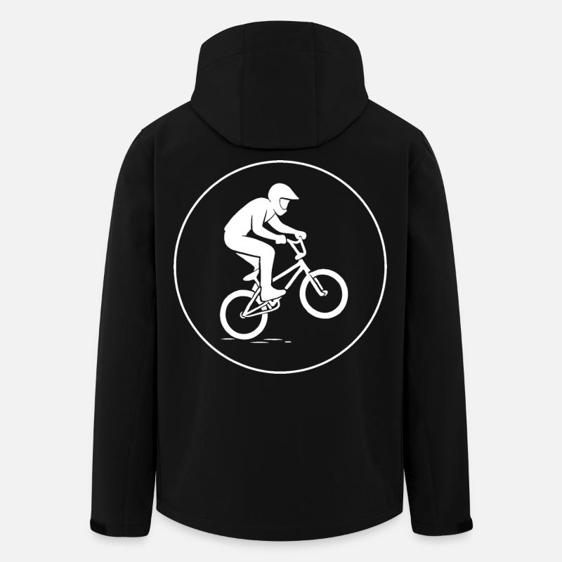 BMX-Piktogramm - Recycelte Männer Softshell-Jacke von Stanley/Stella - Schwarz