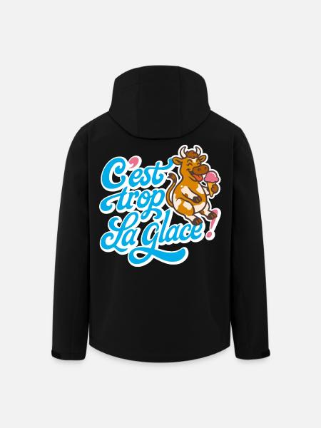 C'est trop la glace ! - Veste softshell homme en polyester recyclé Stanley/Stella - noir
