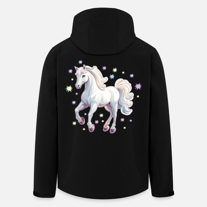 Cheval avec des étoiles - Veste softshell homme en polyester recyclé Stanley/Stella - noir