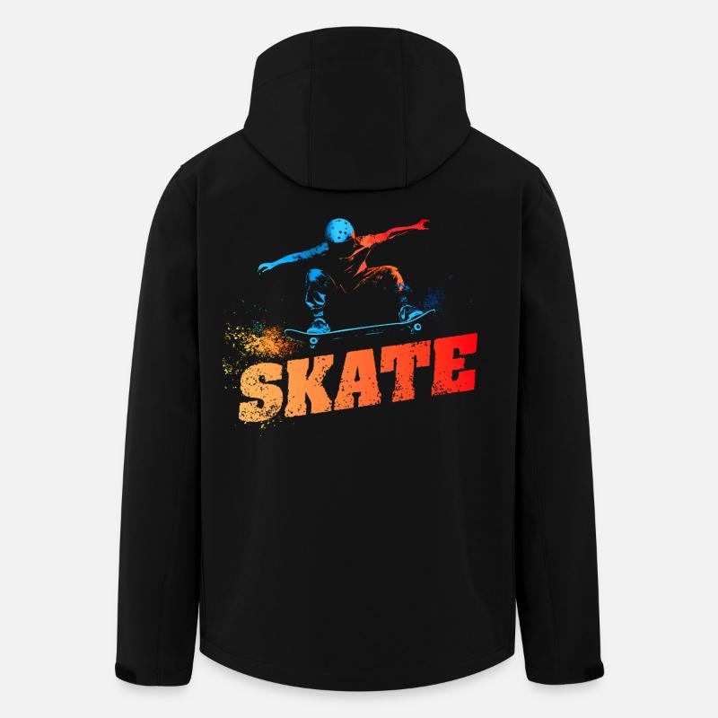 SKATE - Urban-Retro-Design - Recycelte Männer Softshell-Jacke von Stanley/Stella - Schwarz