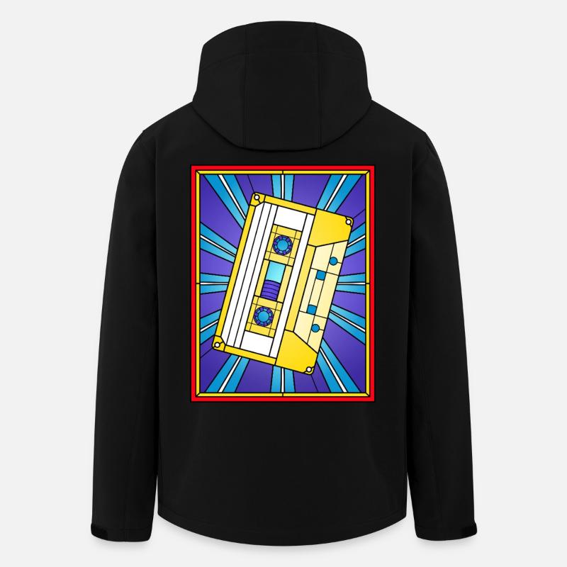 Retro Kassette Pop Art Design - Recycelte Männer Softshell-Jacke von Stanley/Stella - Schwarz